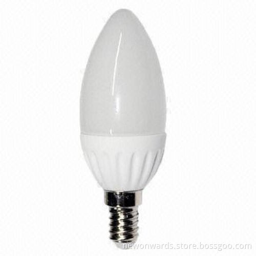 3W Ceramic E14 Pointed Tail Candle Light